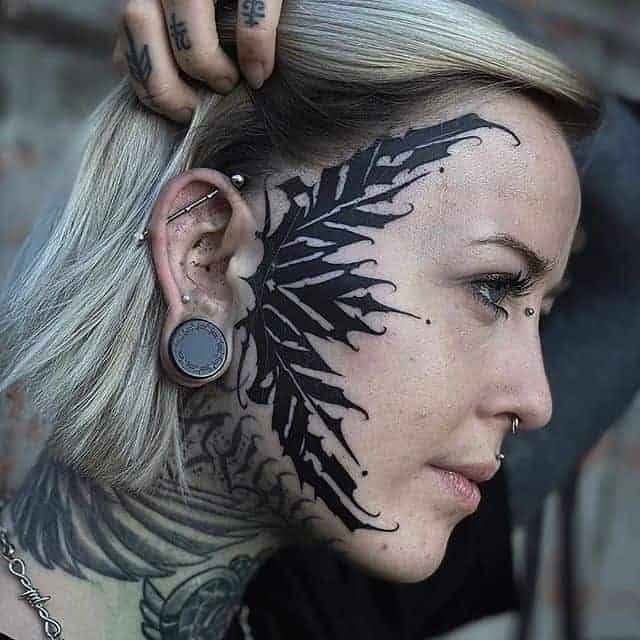 тату на лице женские