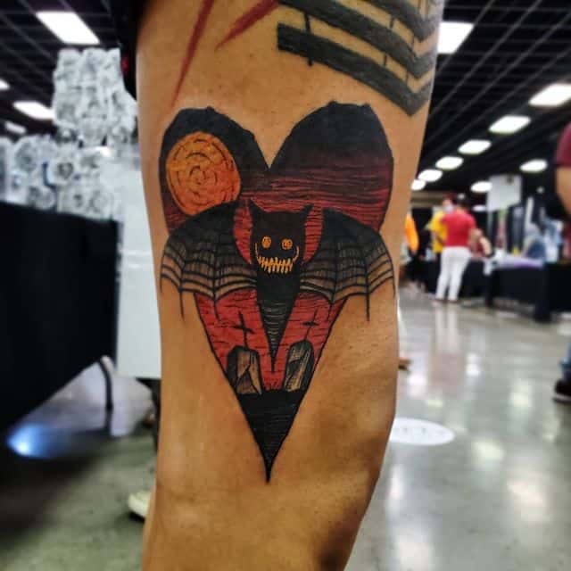 тату летучая мышь