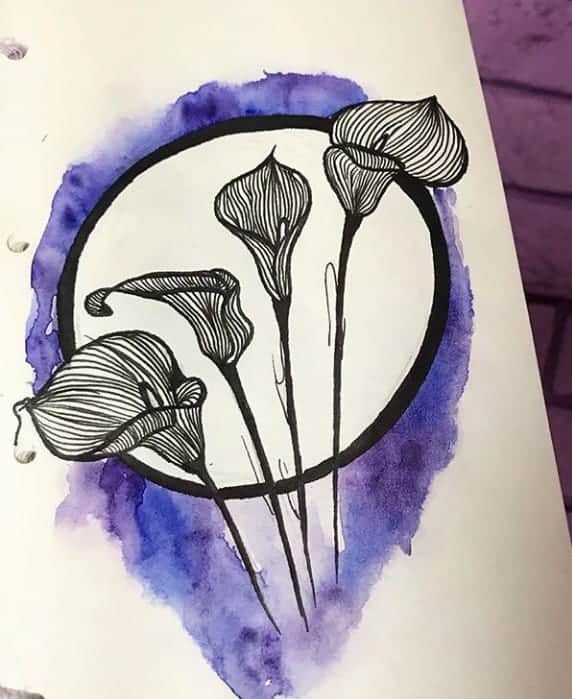 рисунок для тату калы