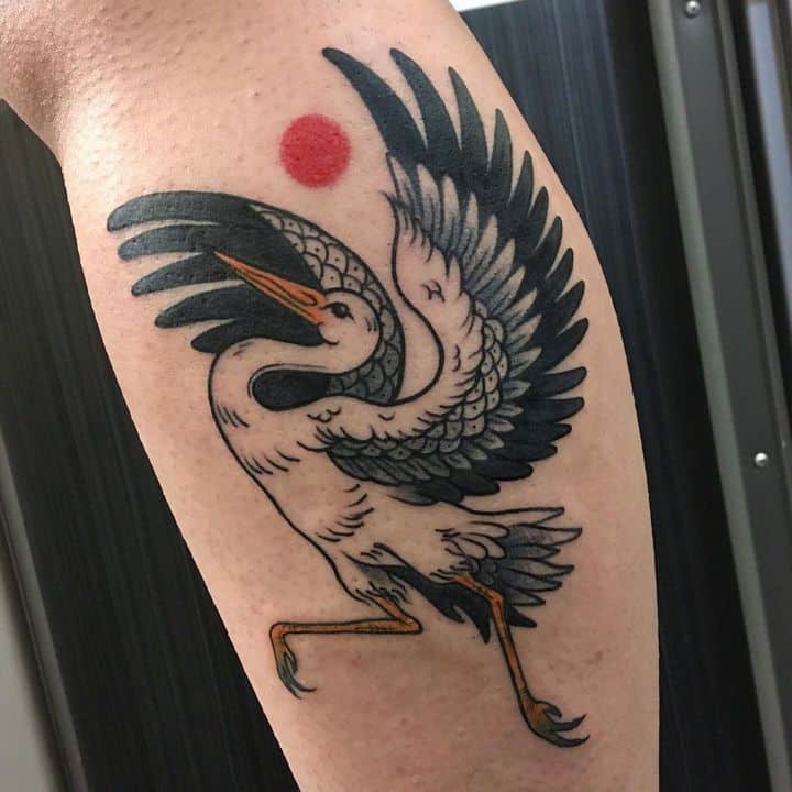 тату журавль