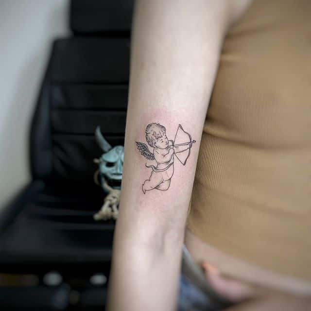 купидон с луком тату