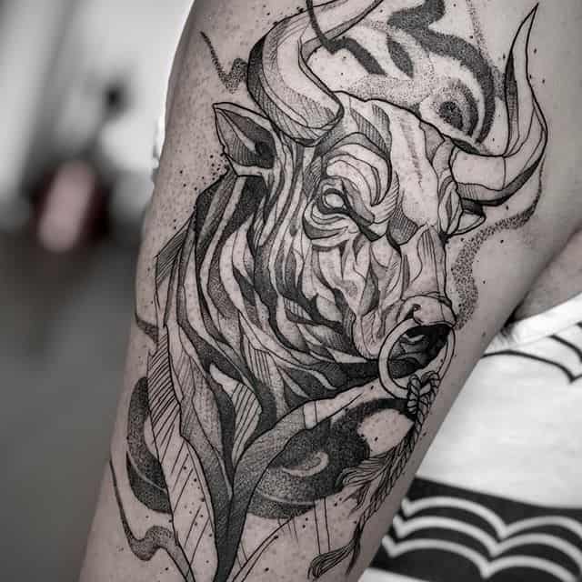бык тату