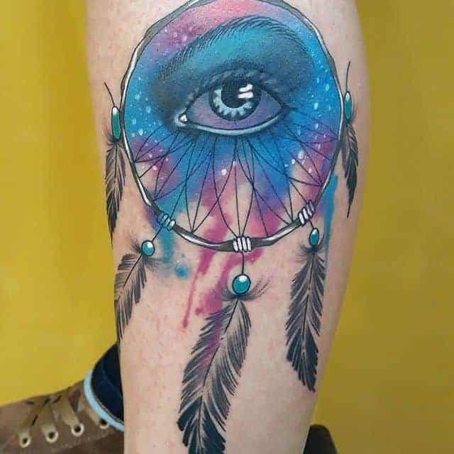 тату ловец снов с глазом