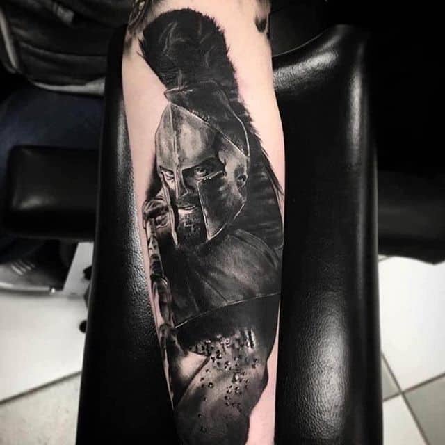 воин спартанец тату