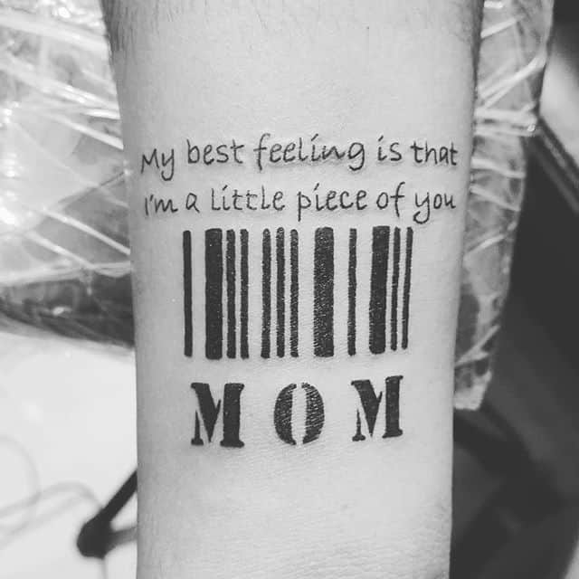штрих код тату мама