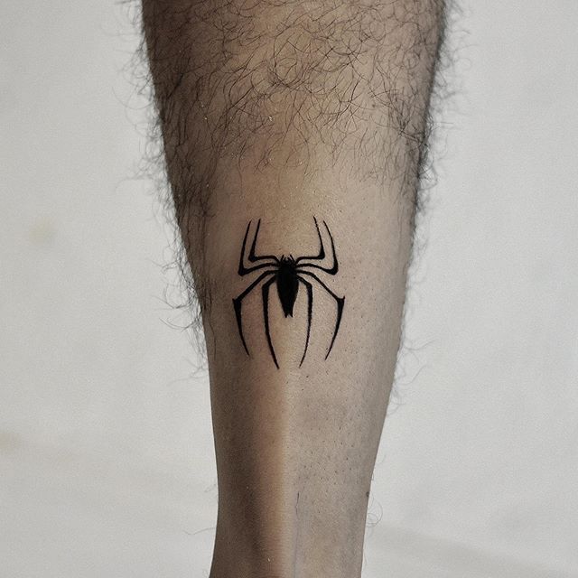 простая тату паук
