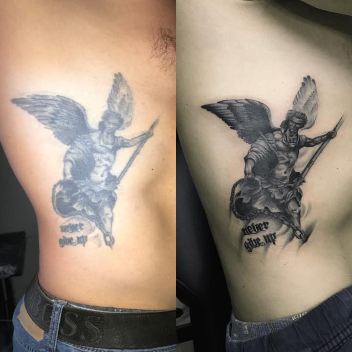 Коррекция и корректировка старых татуировок с восстановлением деталей