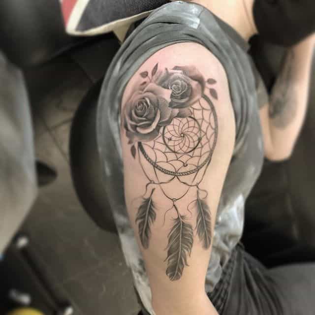 мужское тату ловец снов