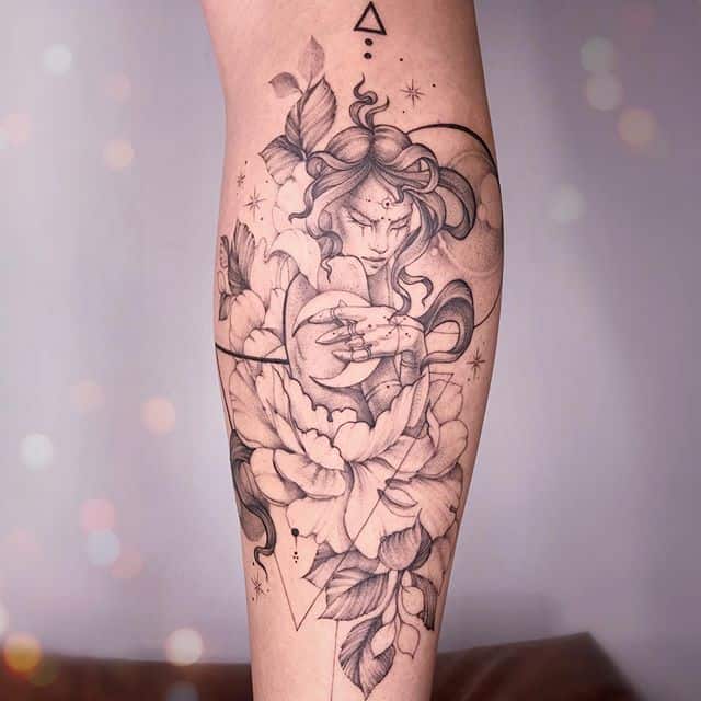 графика тату женское