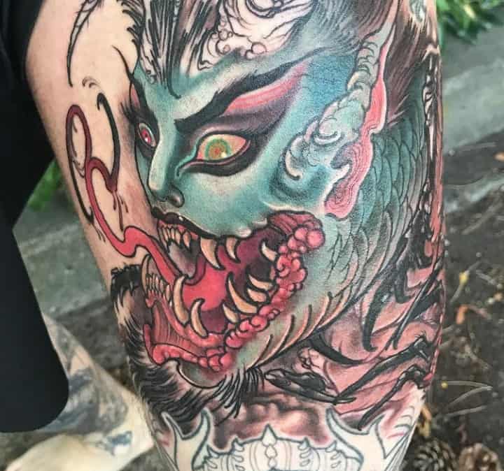 Тату Химера цветная