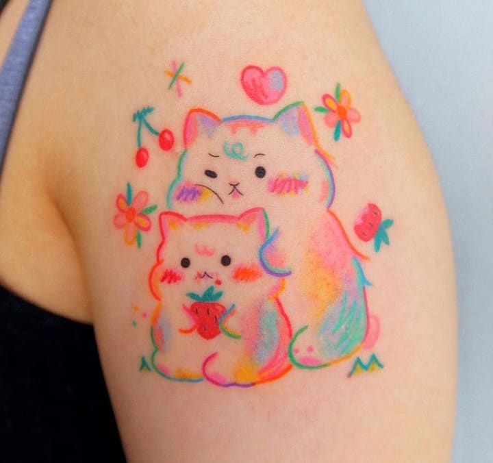 Тату хомяки цветная