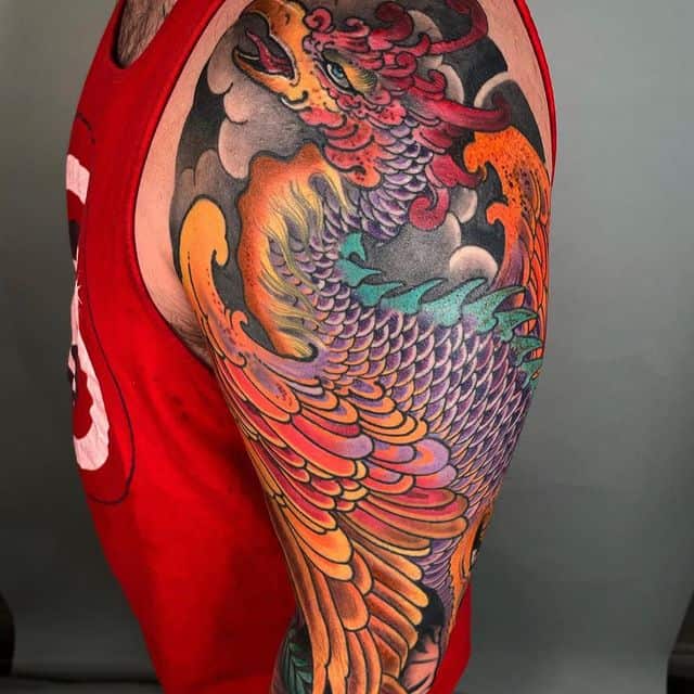 феникс ориентал тату
