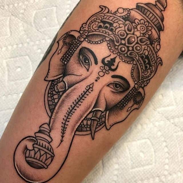 Буддийские тату Ганеша