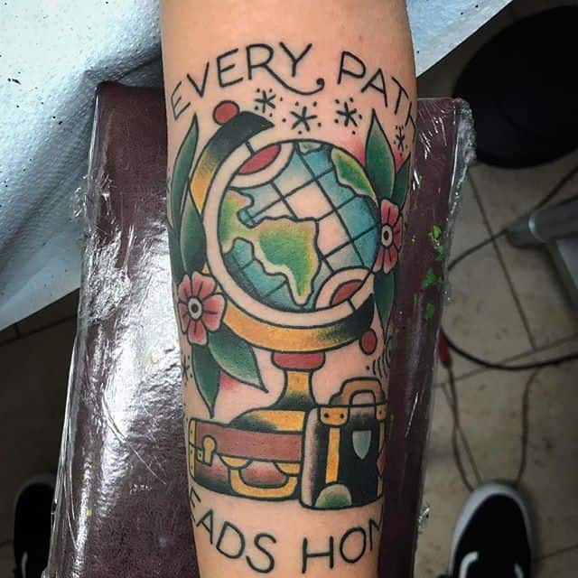 тату земной шар