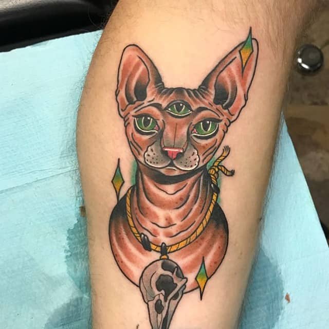 тату третий глаз сфинкс