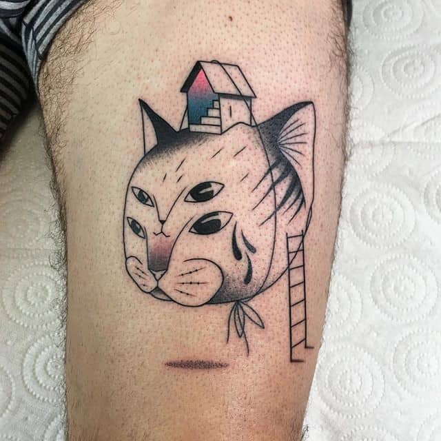 тату дом кот