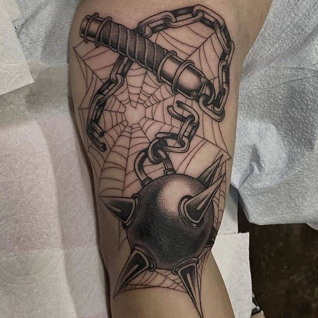 паутина и булава тату