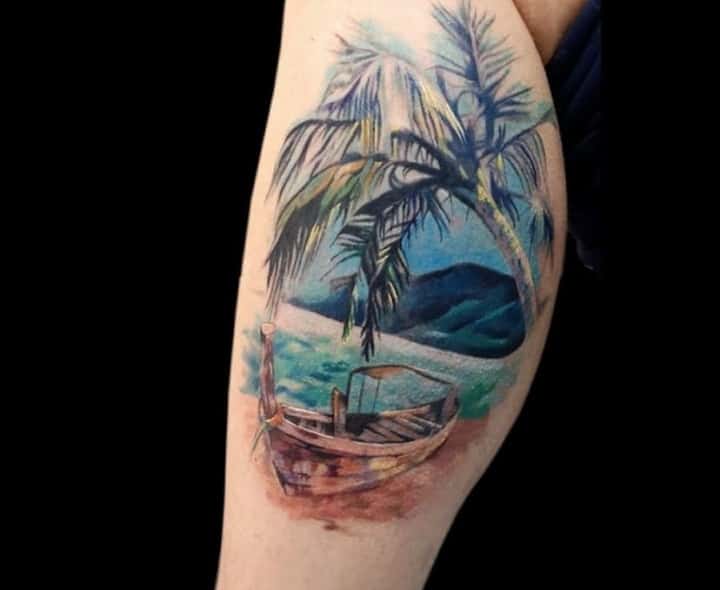 тату лодка море