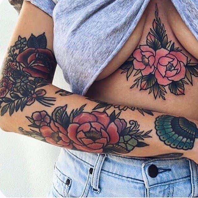 тату на теле женское