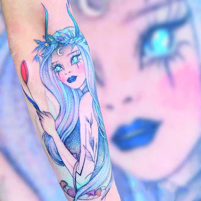 эльф тату цветное