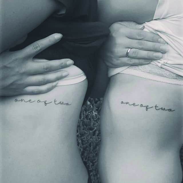 парные тату для сестер надписи