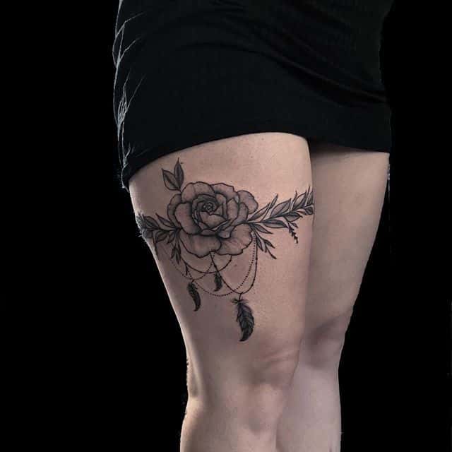 подвязка цветы тату