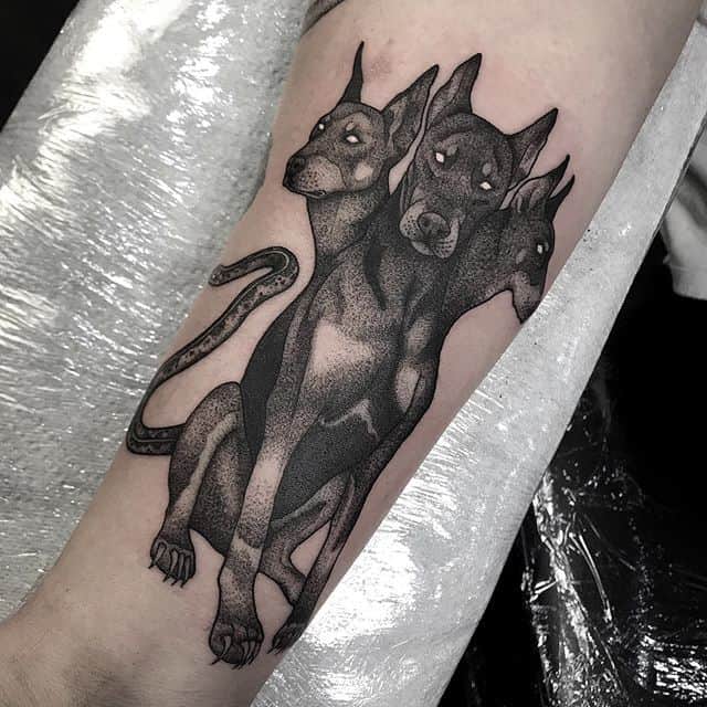 цербер тату чб