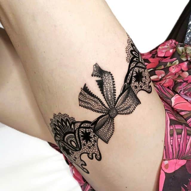 подвязка бант тату