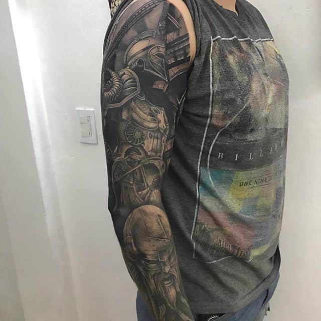 римский рукав тату