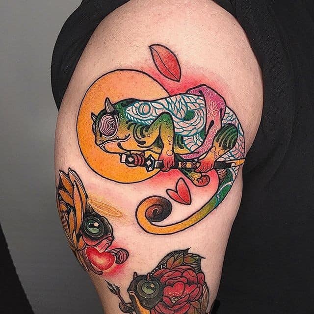 тату хамелеон