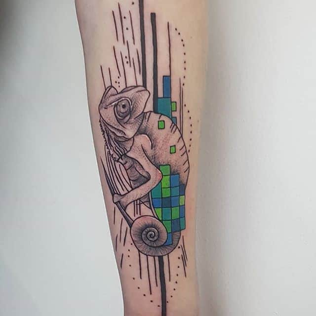 тату хамелеона