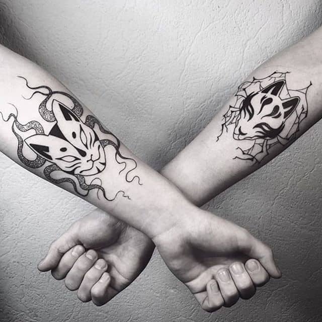 парные тату для братьев и сестер на руках
