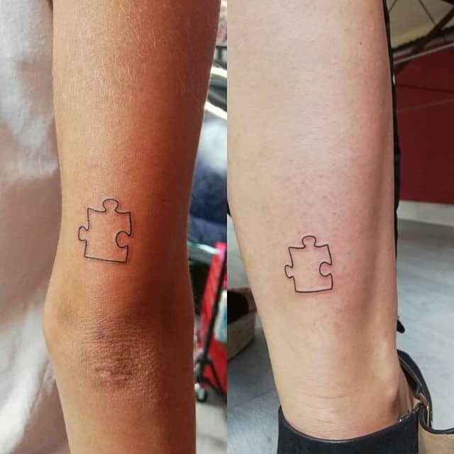 тату пазл минимализм
