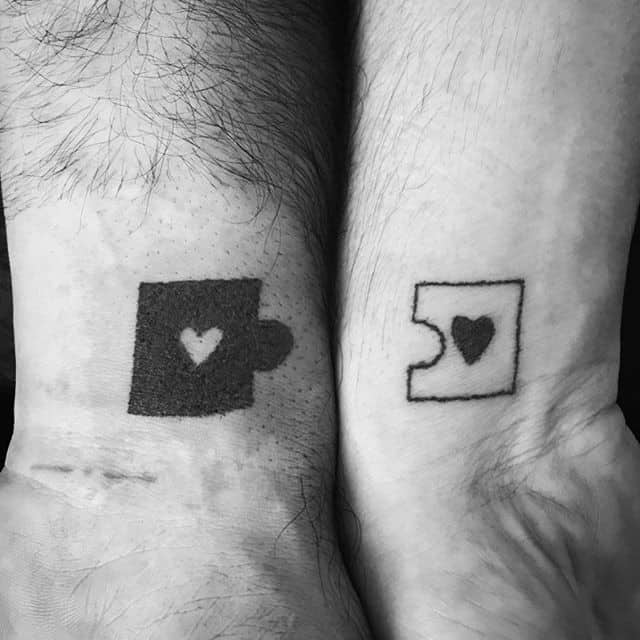 тату пазл парная