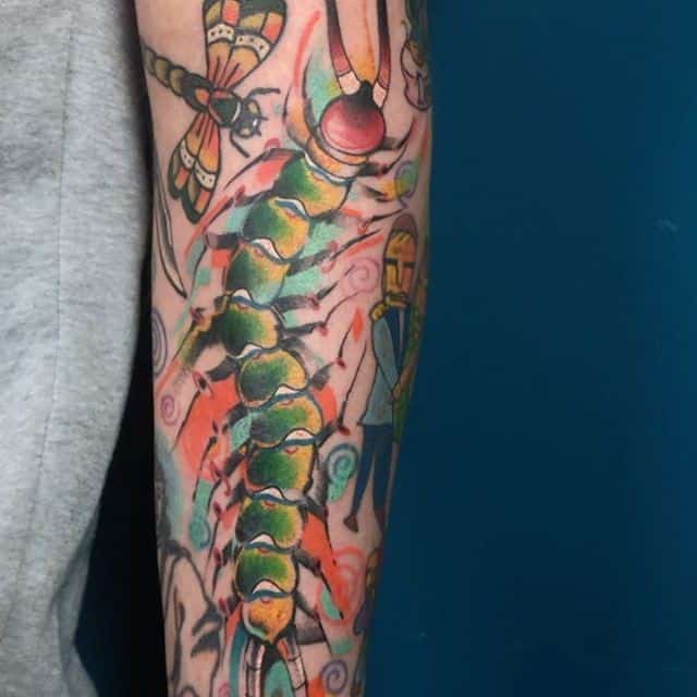 тату сороконожка