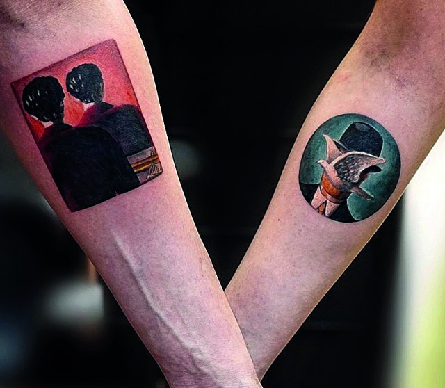 тату картины магритт