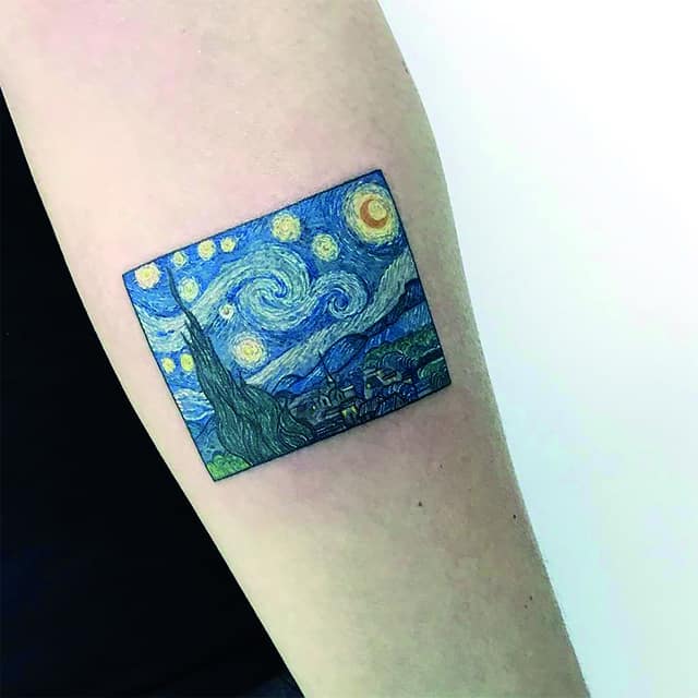 тату картина ван гог