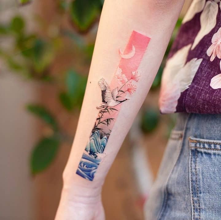 китайское тату на руке