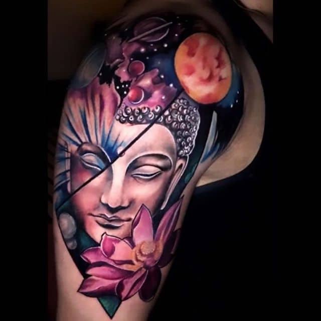 будда тату цвет
