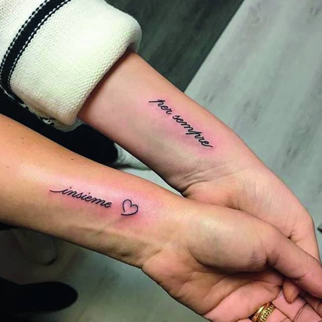 парные тату с мамой