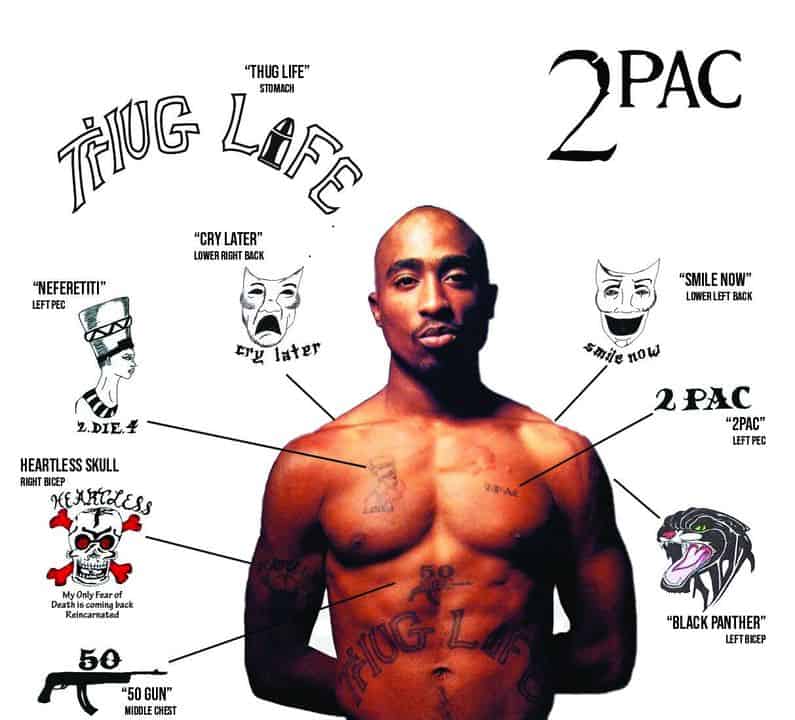 2-Pac тату