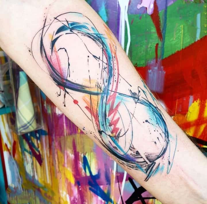 восьмерка тату цветное