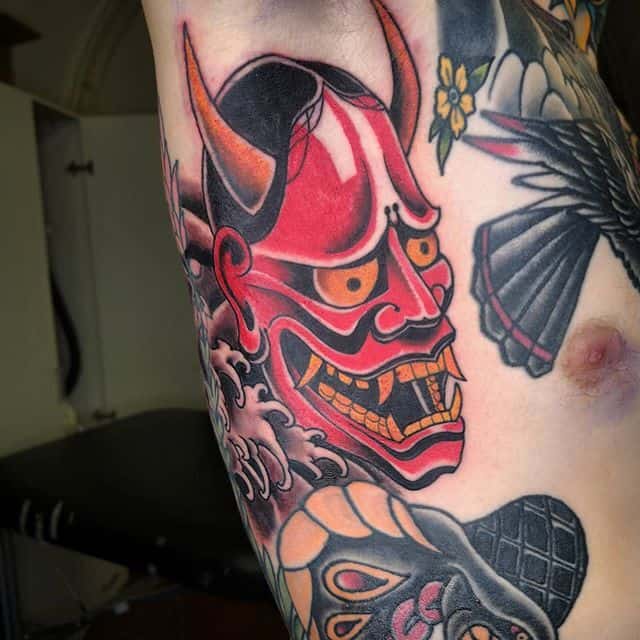 тату японский демон