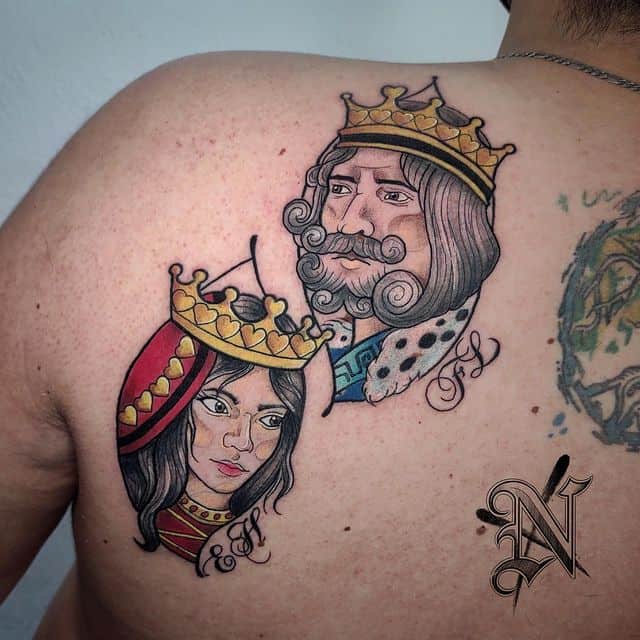 татуировка король и королева