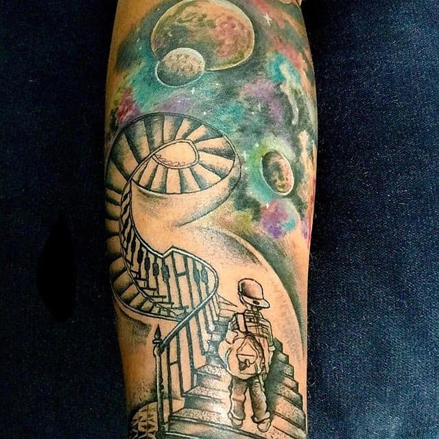 тату лестница вселенная