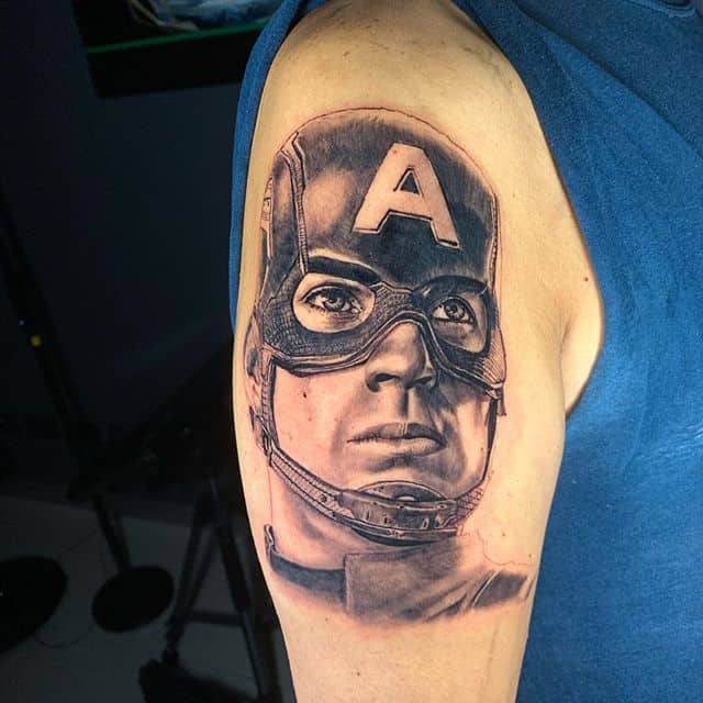 тату капитан америка