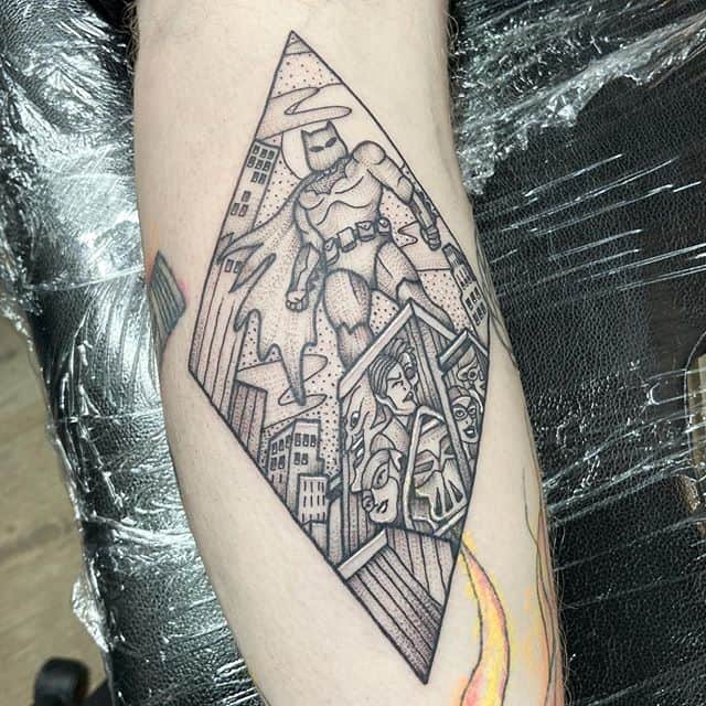 тату гравюра комикс