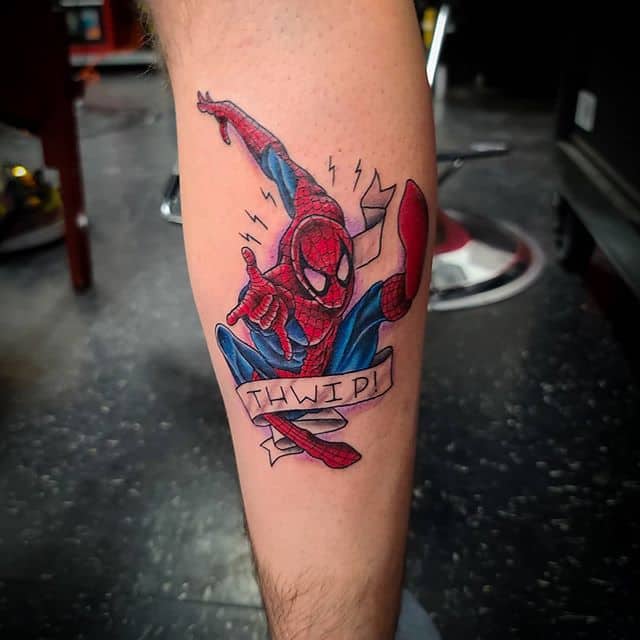 тату человек паук
