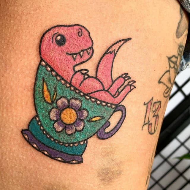 тату динозаврик