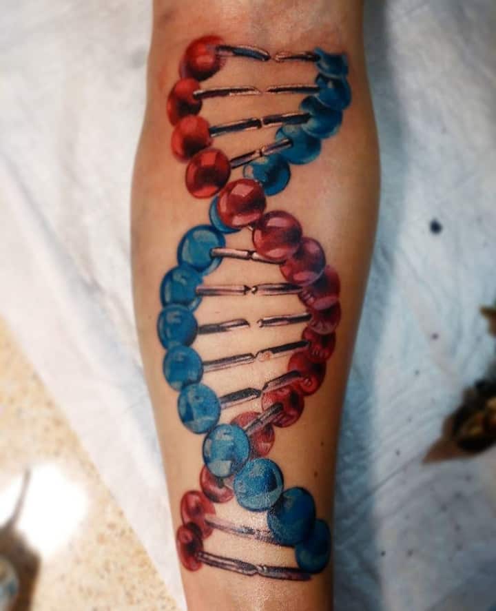 спираль днк тату